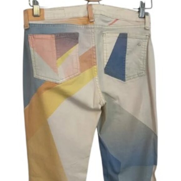 Rag & Bone Goetz print geometric skinny jeans size 28 - Picture 6 of 9
